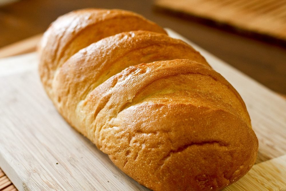 A whole loaf of Italian bread. 