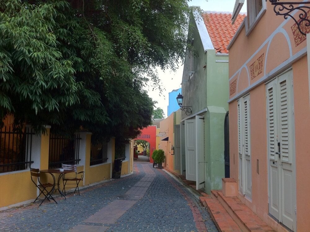 Road in Kura Hulanda in Curacao