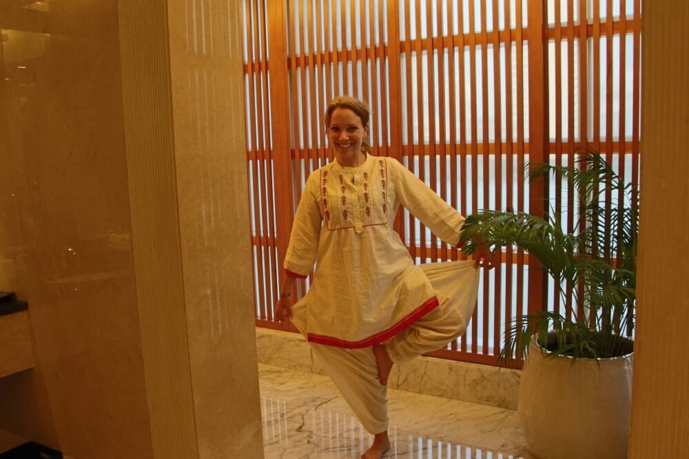 Rachelle In Indian Yoga Clothes