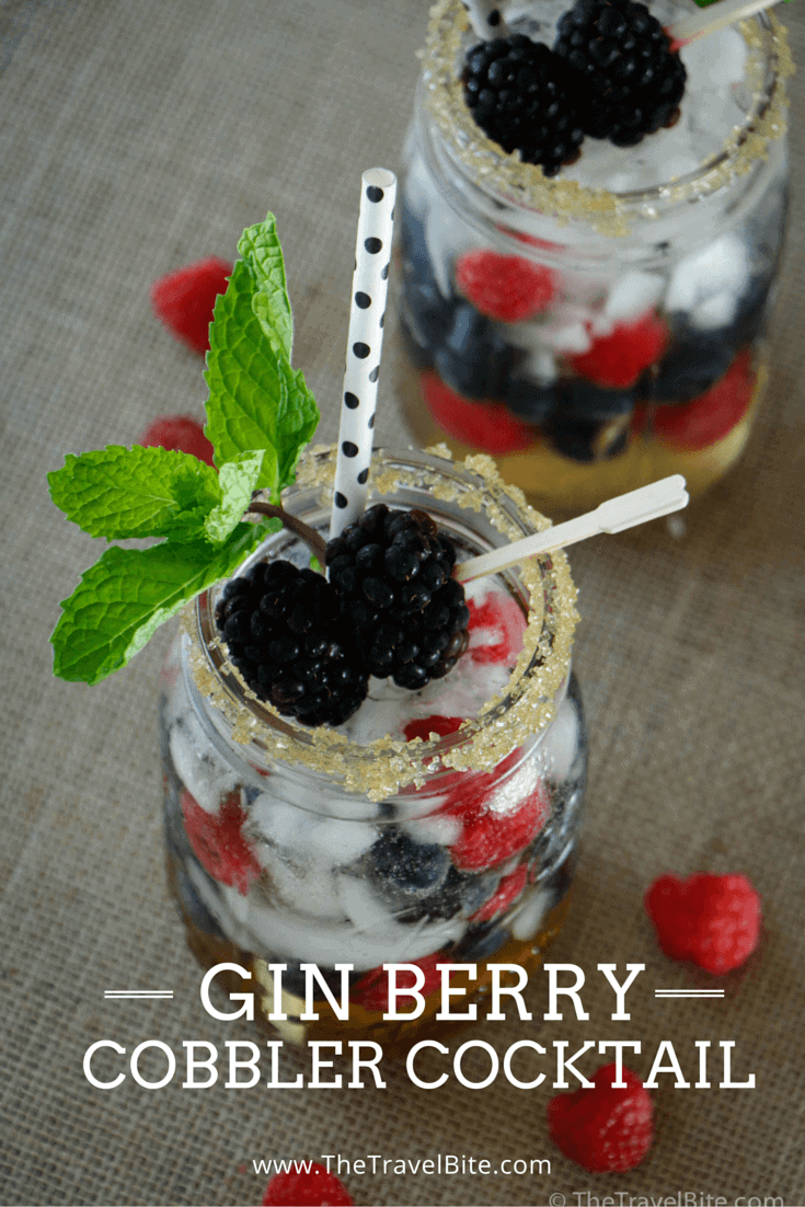 Gin Berry Cobbler Cocktail Pinterest Pin