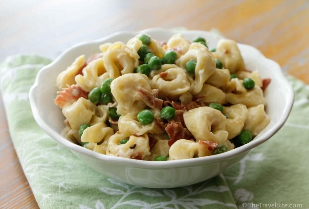 5 Ingredient Dinner Lemon Pasta, Pancetta and Peas