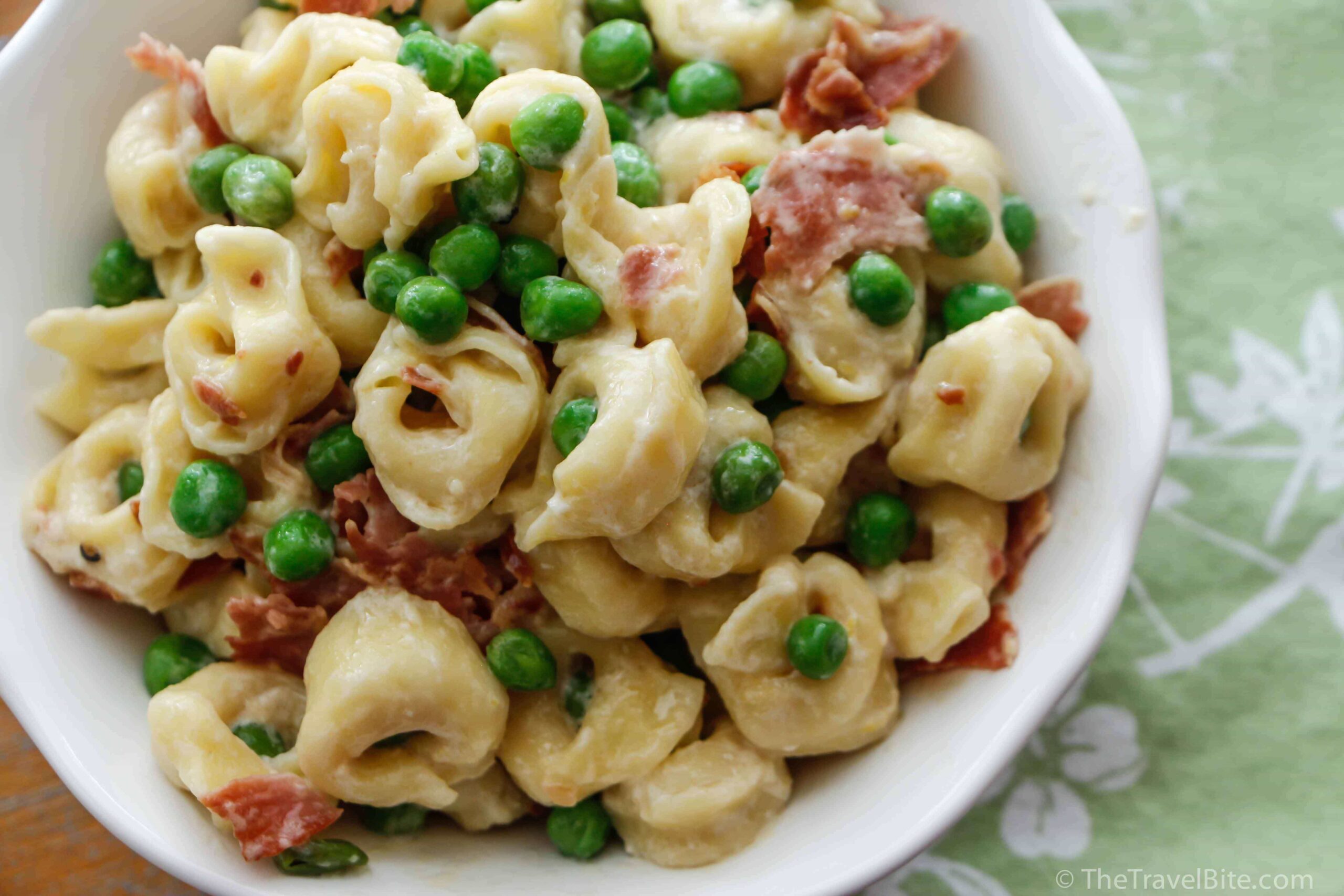 5 Ingredient Dinner Lemon Pasta, Pancetta and Peas
