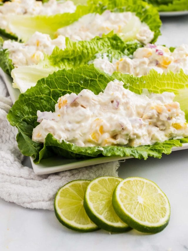 Mango Chicken Salad Lettuce Cups