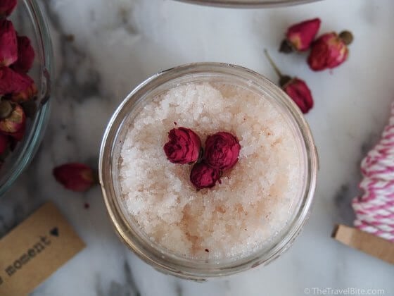 rose water sugar scrub