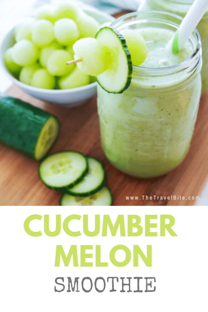 Cucumber Melon Smoothie - TheTravelBite.com