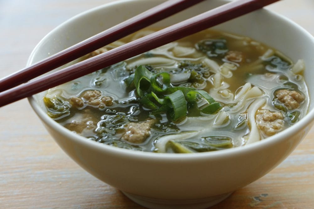 Asian Chicken Soup with Noodles