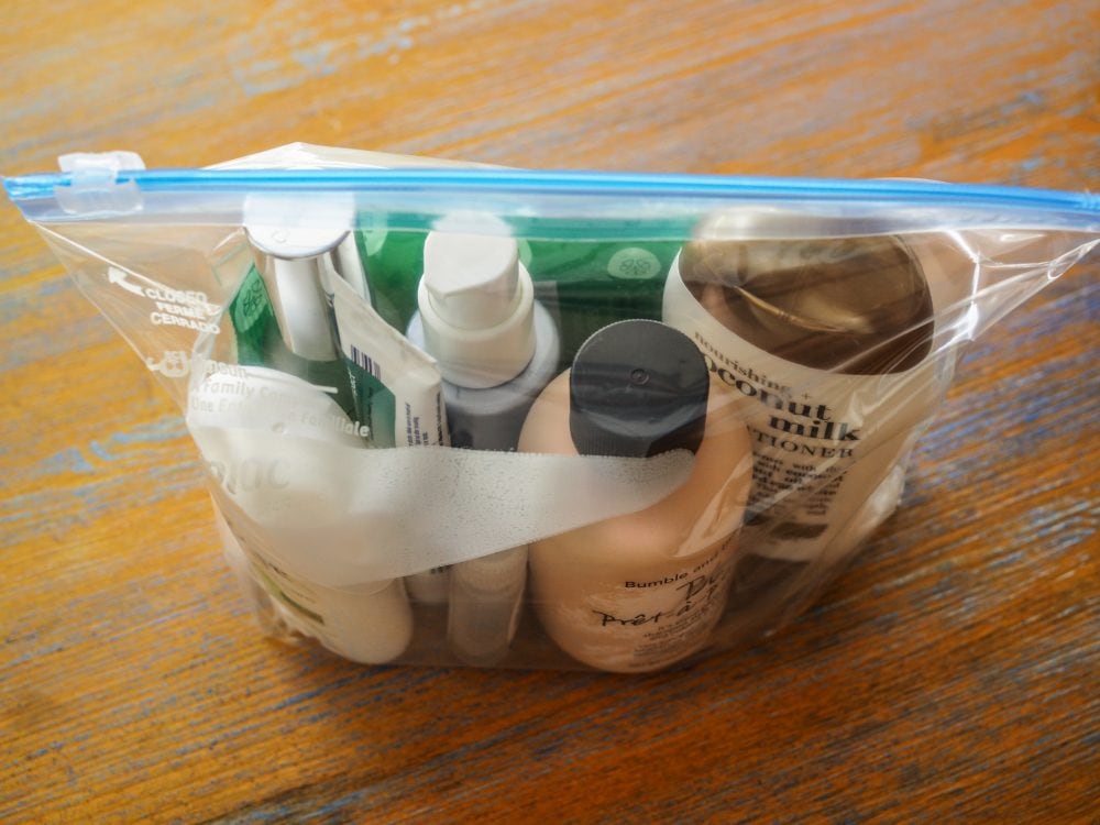 How to pack a 3-1-1 liquids bag for a long trip — travel. paint. repeat.