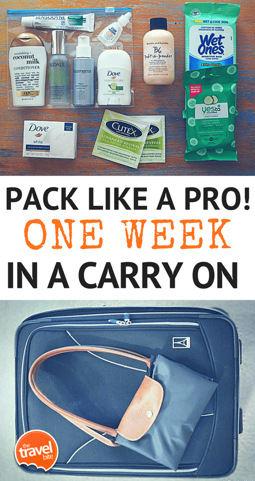 How To Pack For A Week In A Carry On The Travel Bite