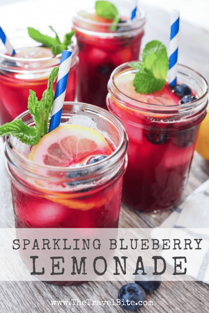 Sparkling Blueberry Lemonade Pinterest Pin
