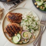 Sesame Chicken with Coconut Cilantro Rice