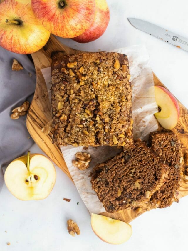 Easy Spiced Apple Bread with Walnuts