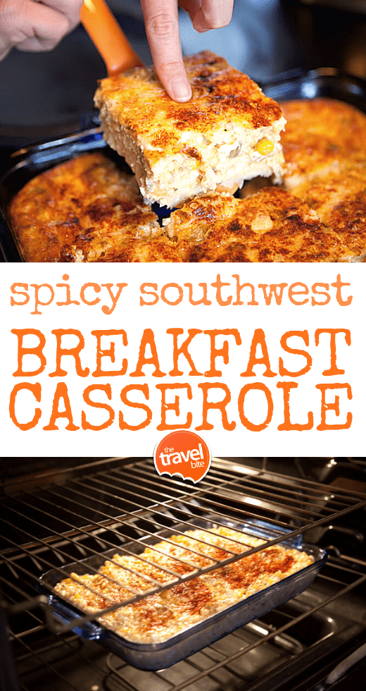spicy southwest breakfast casserole - TheTravelBite.com