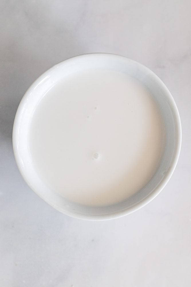 Bowl of coconut milk
