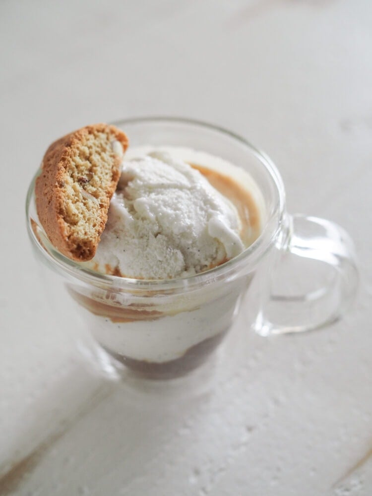 Affogato with biscotti - TheTravelBite.com