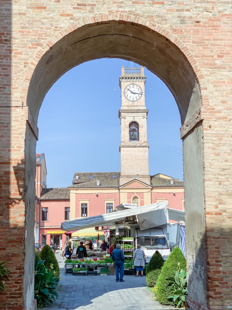 Piazza Garibaldi in Forlimpopoli.