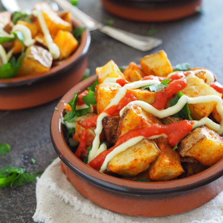 Easy Patatas Bravas - Spanish Fried Potatoes Tapas