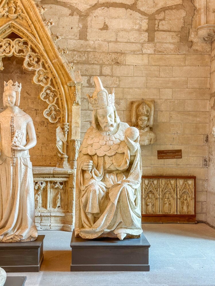Statue inside the Palace of Popes in Avignon.