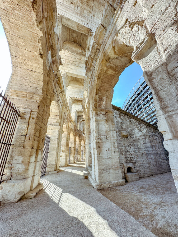 Inside the entrance to Arènes d'Arles (Arles Amphitheatre)