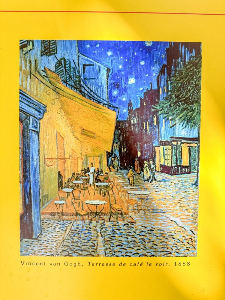 A picture of Van Gogh's Café Terrace at Night.