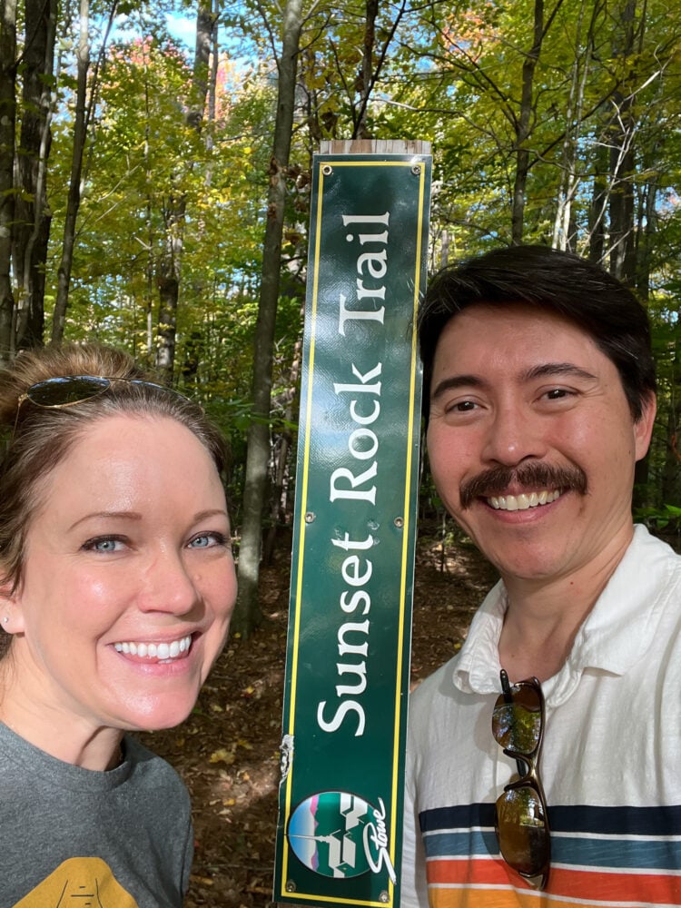 Rachelle and Pete at the start of Sunset Rock Trail