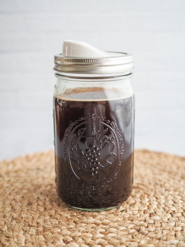 Coffee in a mason jar