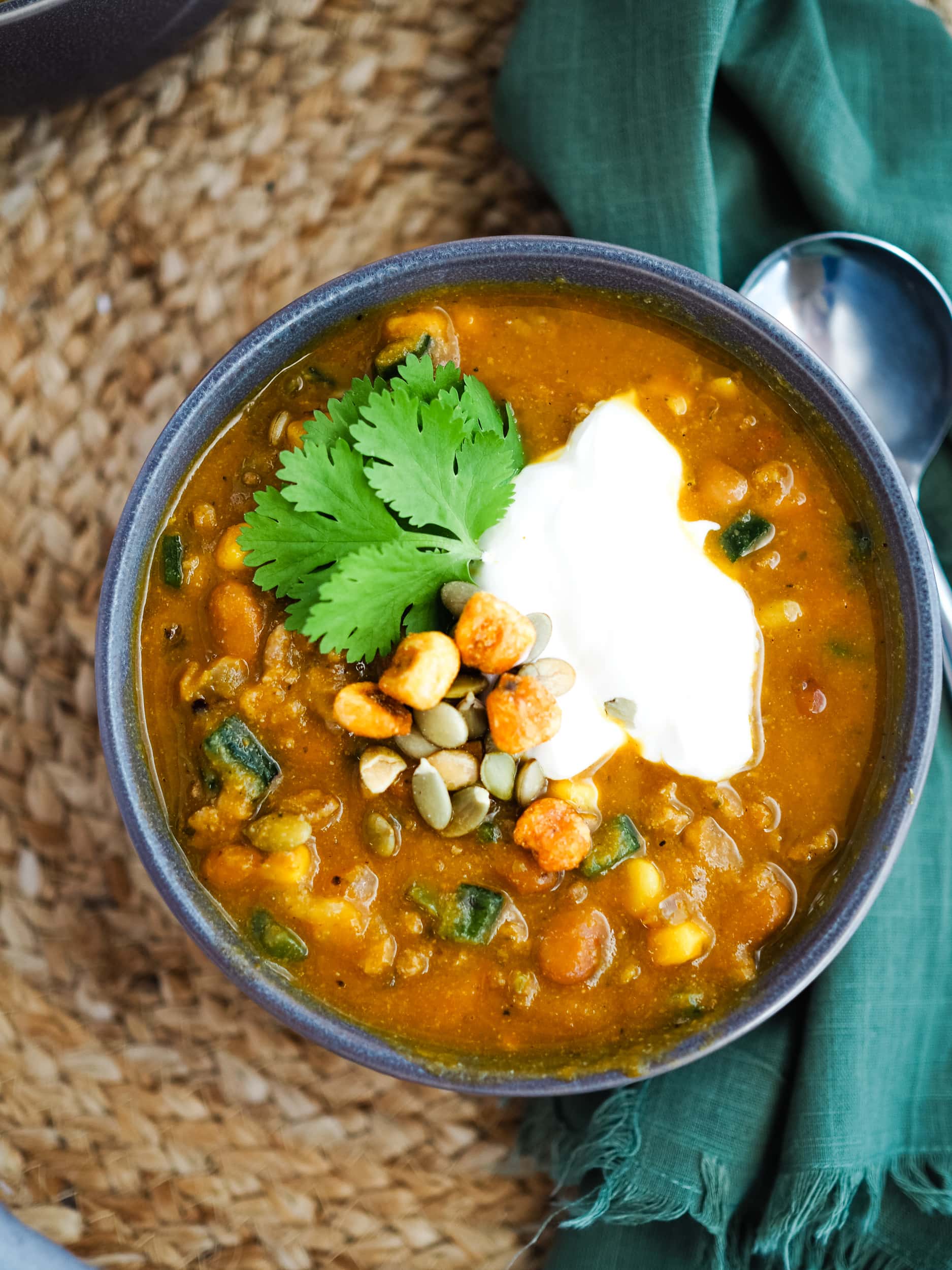 White Bean Turkey Chili with Pumpkin and Poblano Peppers – The Travel Bite