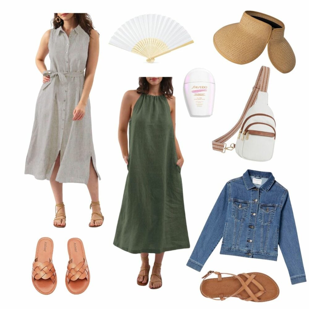 Dresses, sandals and other items you can pack for your summer travels.