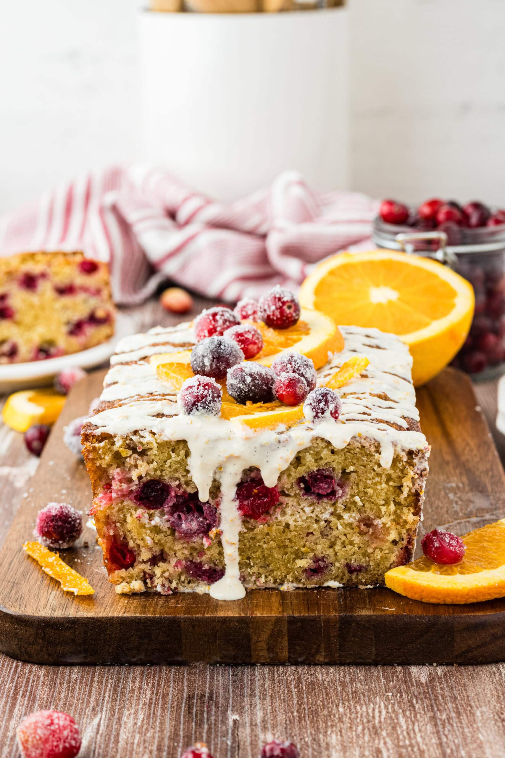 EASY Cranberry Orange Loaf with Orange Glaze – The Travel Bite