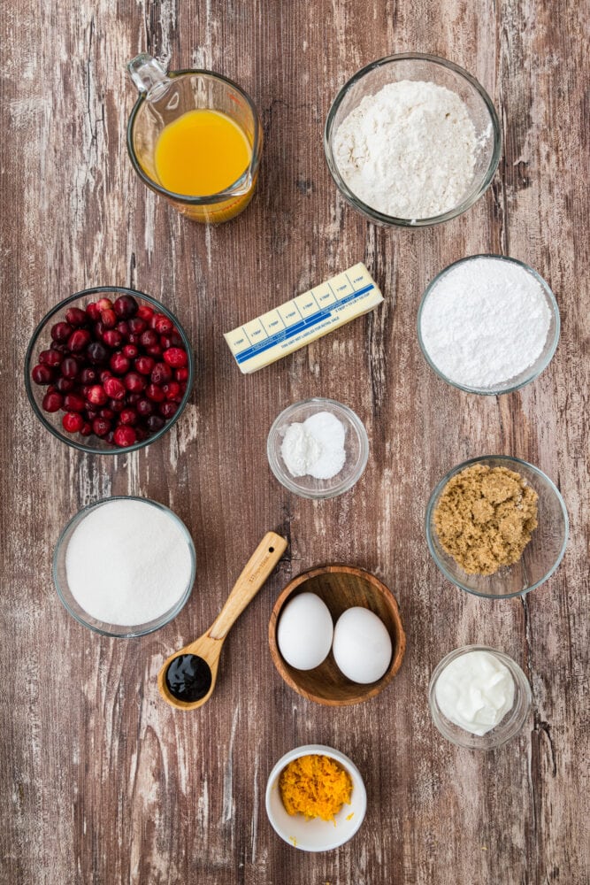 cranberry orange loaf recipe ingredients