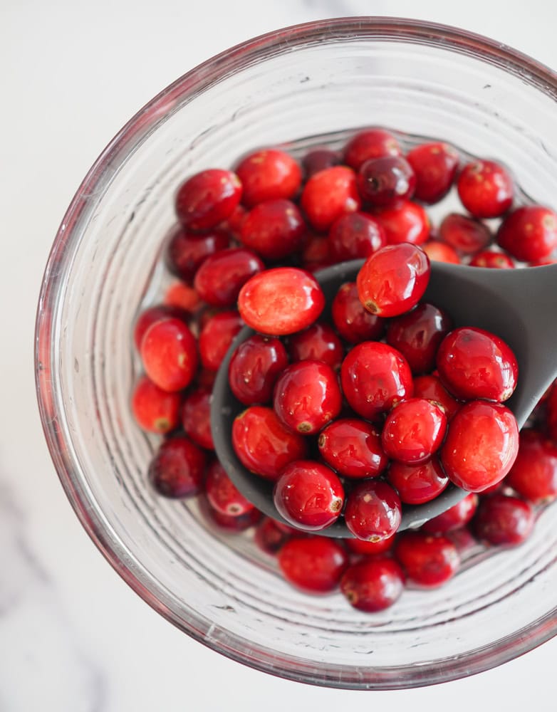 cranberries coated in simple syrup