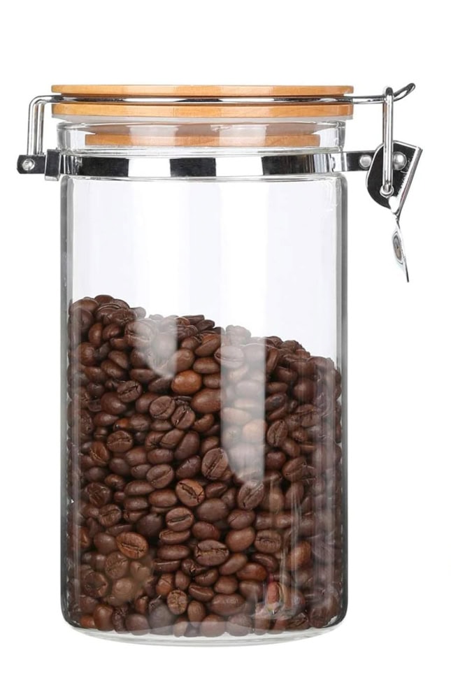 glass coffee storage container