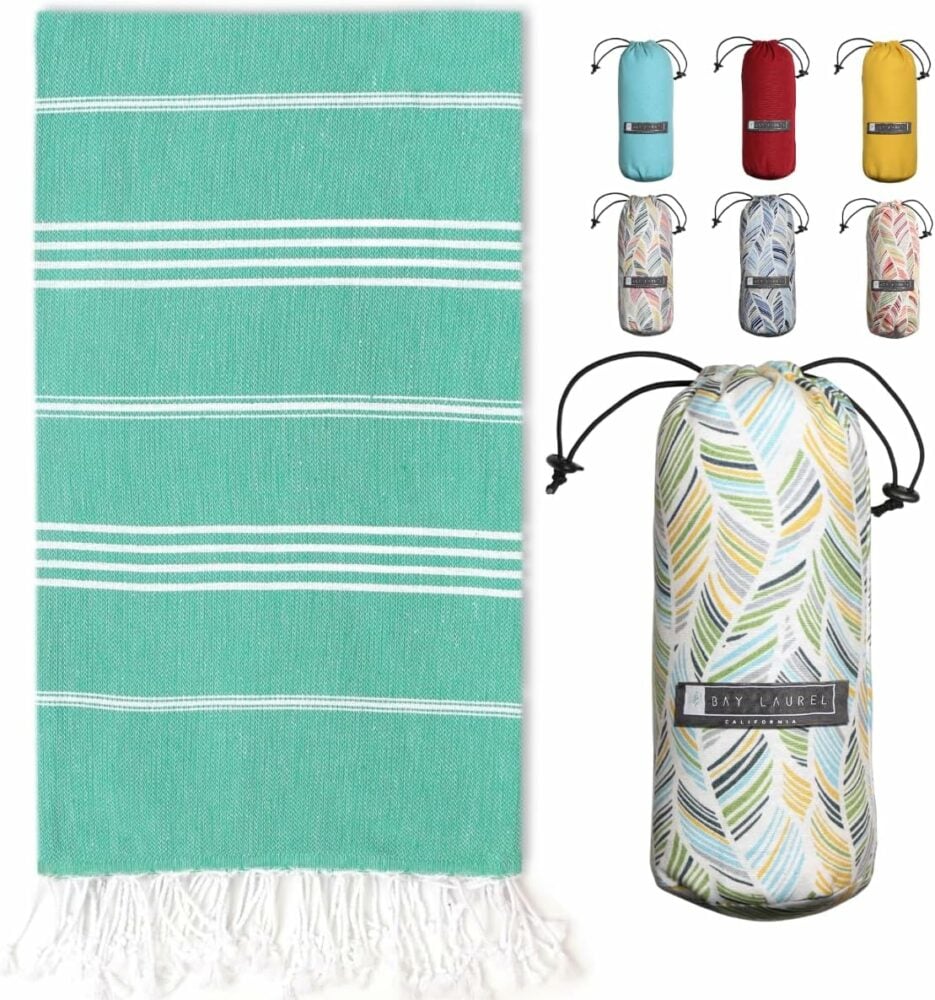 turquoise Turkish towel gift for women