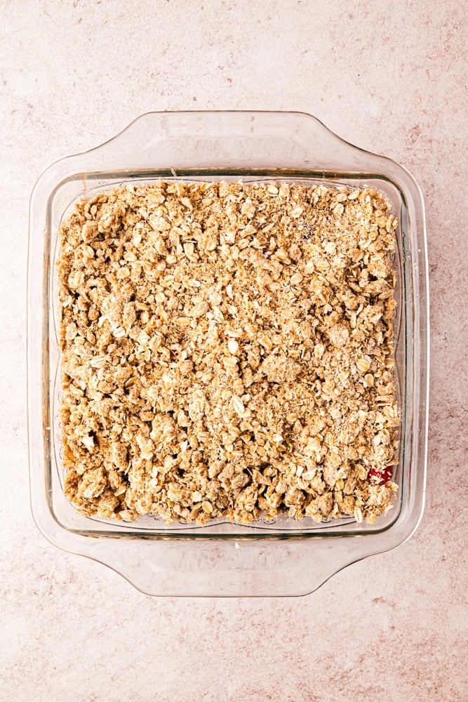 pear crisp before baking
