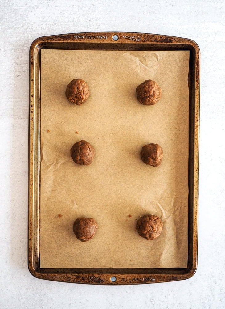 peanut butter cookies before baking