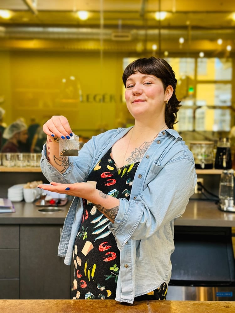 Smith Teamaker showcasing tea: "Tea flight tasting at Smith Teamaker during a Willamette Valley retreat"