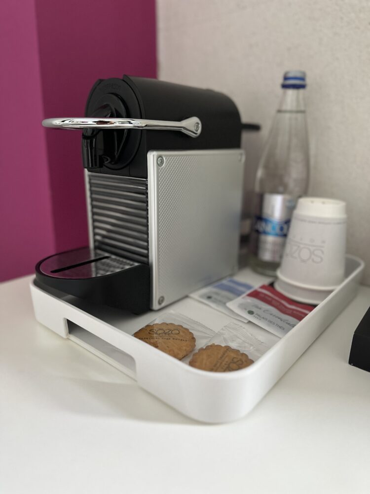 Espresso machine at the Sōzō Hotel