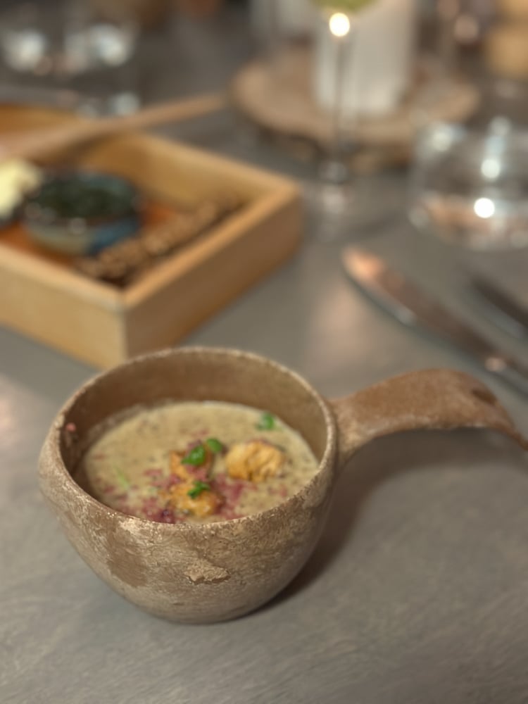 Mug of soup at Camp Ripan