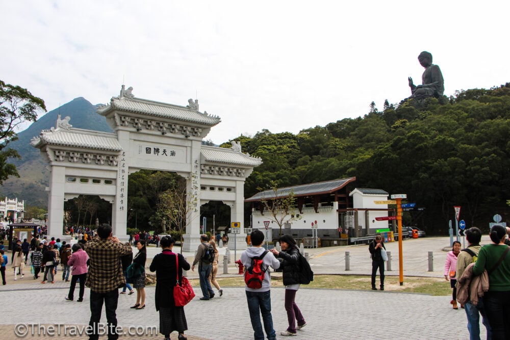 The entrance to see the Big Buddha on Lantau Island