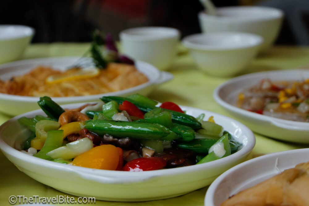 Vegetable dishes at the Po Lin Monastery
