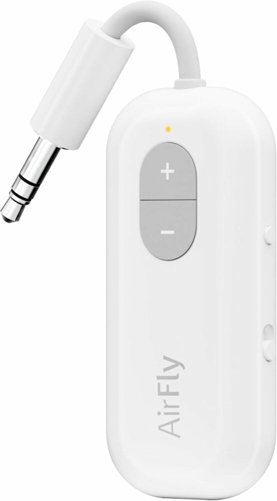 Airfly bluetooth audio adapter travel essential for flying