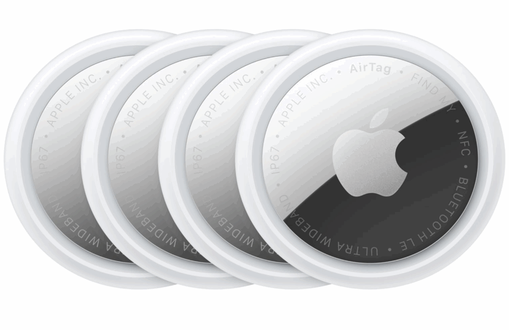 four apple air tags