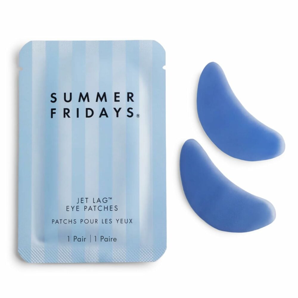 Blue summer Fridays jet lag eye patches