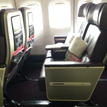 Side view of seats in Virgin Premium Economy