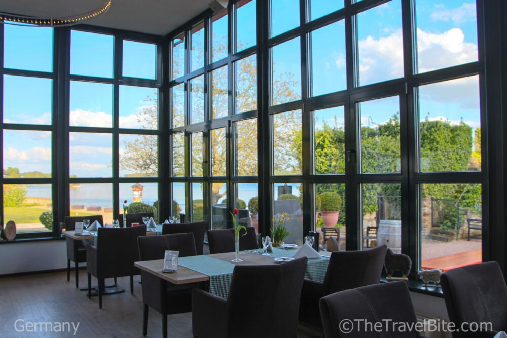 View of inside dining on Rhine River