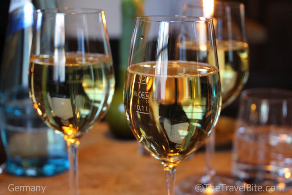 Glass of riesling 