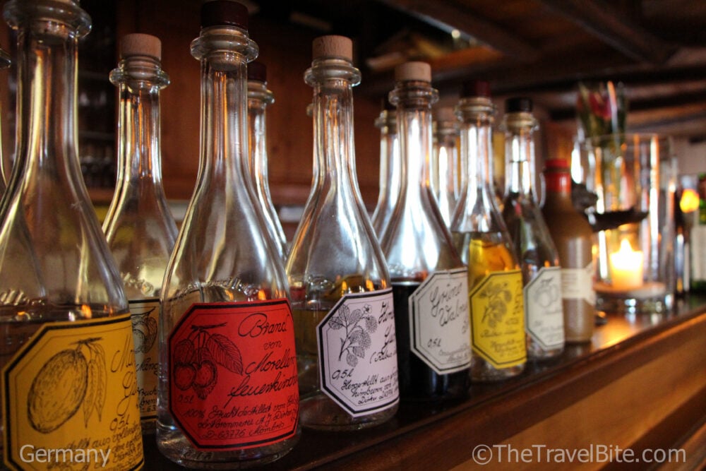 Row of fruit wines