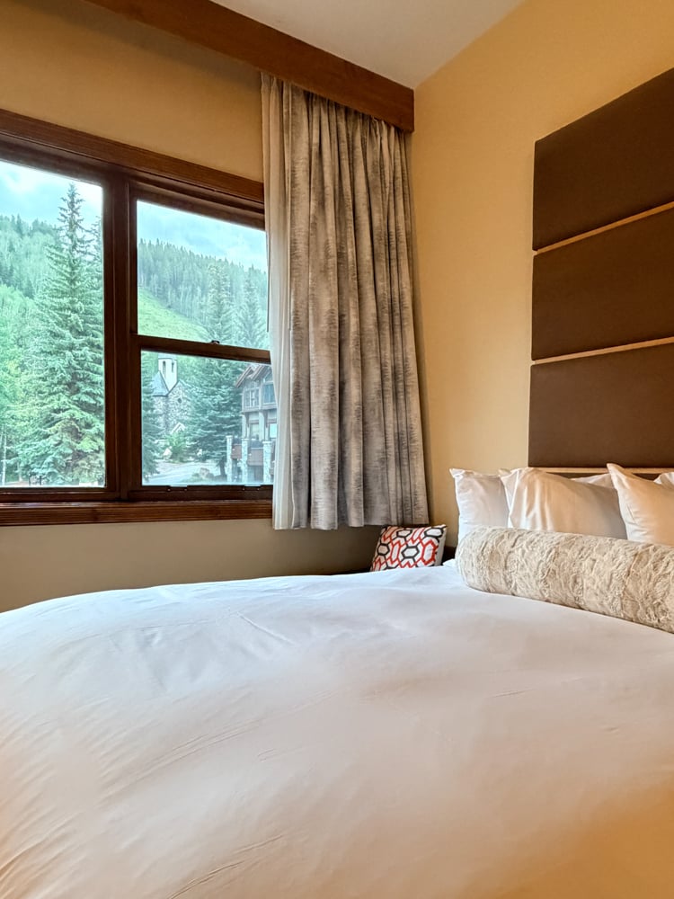 Inside hotel room at the Osprey showing the Mountain View