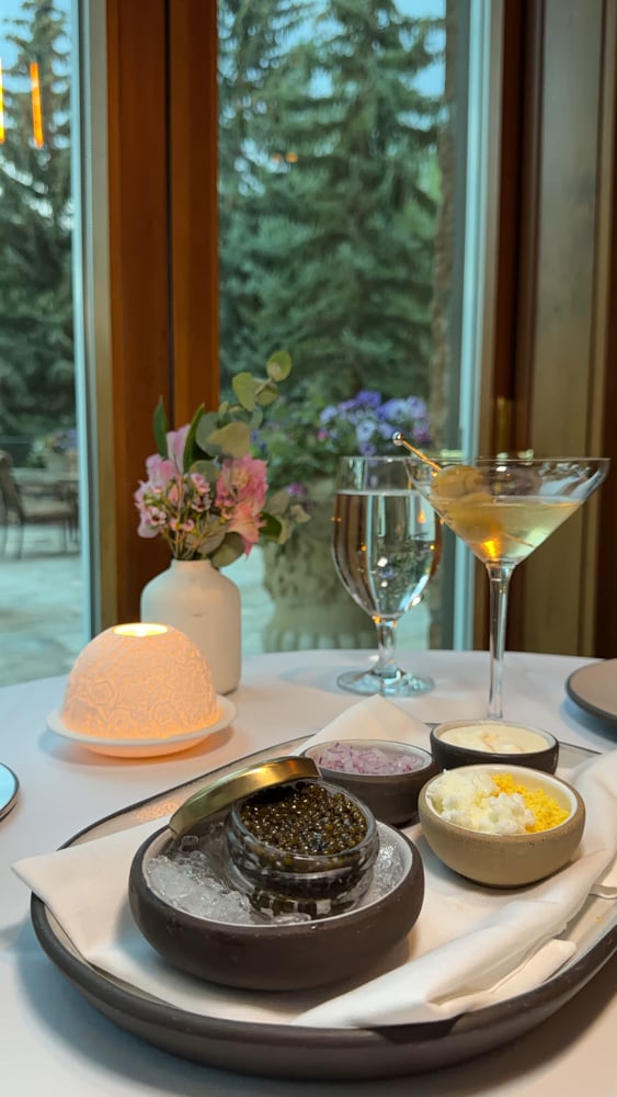 caviar at Splendido