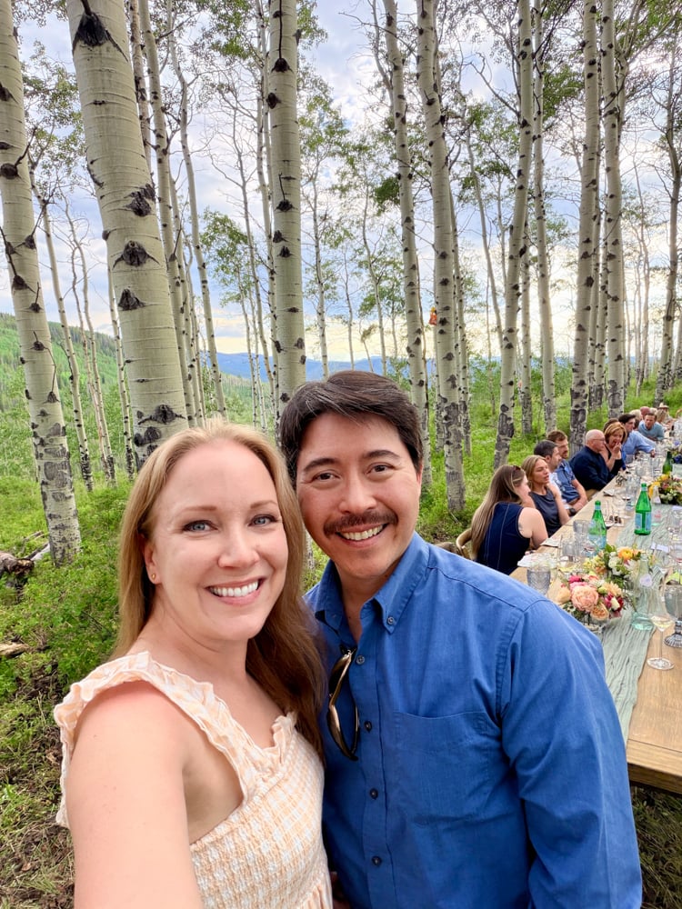 Rachelle and Pete at the Alpine Table