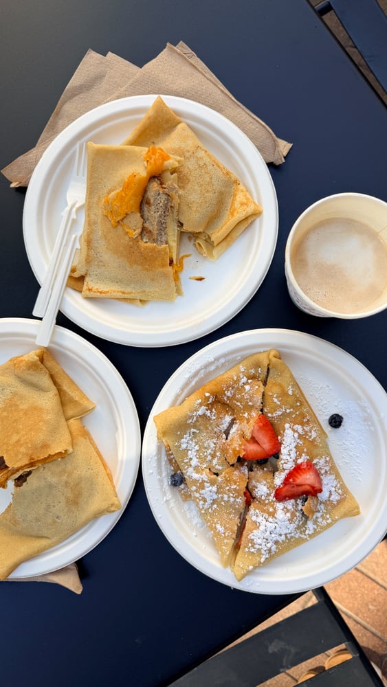 savory and berry crepes